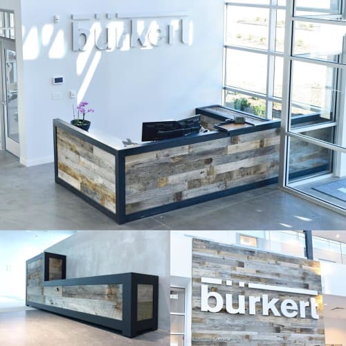 Reception Desk | Furniture by Wood Tender | Burkert Fluid Control Systems in Huntersville