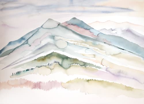 Mountainscape No. 3 : Original Watercolor Painting | Paintings by Elizabeth Beckerlily bouquet