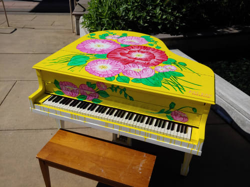 Piano in the Parks - Overflow of Summer | Public Art by Zoee Xiao | Microsoft Commons in Redmond