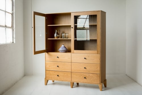 Pacific Curio Cabinet in American Cherry | Storage by Studio M