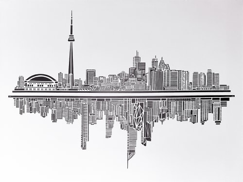 Skylines - acrylic painting | Paintings by Melissa Patel