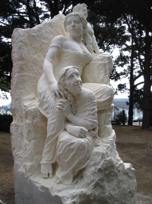 3 Ages of Woman | Sculptures by John Fisher Sculptures | Mendocino Art Center in Mendocino