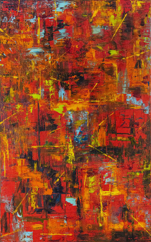Rumba | Oil And Acrylic Painting in Paintings by Jill Krutick | Jill Krutick Fine Art in Mamaroneck