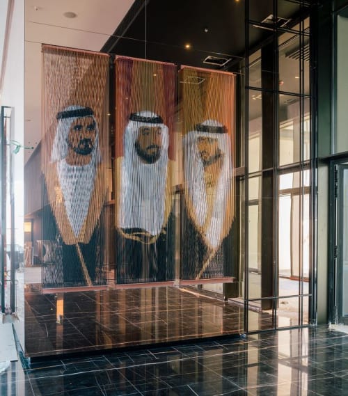 Sheikhs String Portraits | Sculptures by Ines Esnal | Caesars Resort Bluewaters Dubai in Dubai