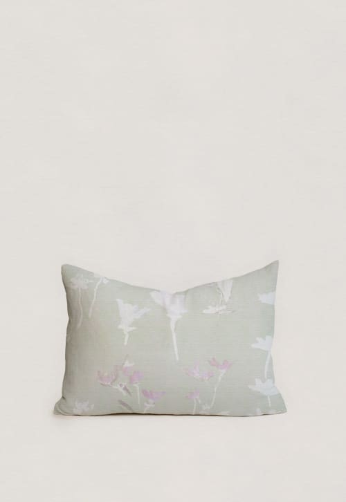 Desert Flowers - Sage Pillow | Pillows by BRIANA DEVOE