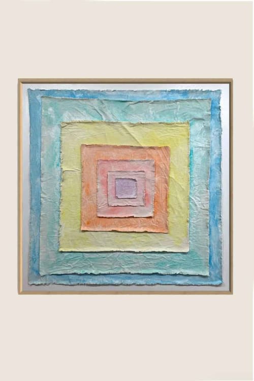 Pop Art Squares PAS3636 A | Mixed Media in Paintings by Michael Denny Art, LLC