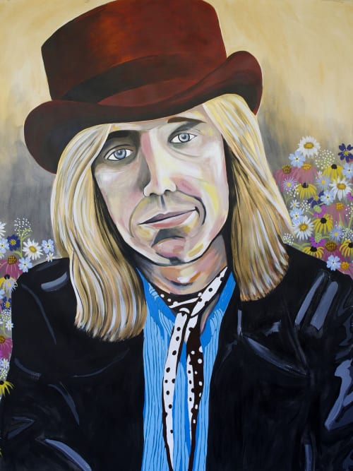 Tom Petty | Oil And Acrylic Painting in Paintings by Natalie Jo Wright
