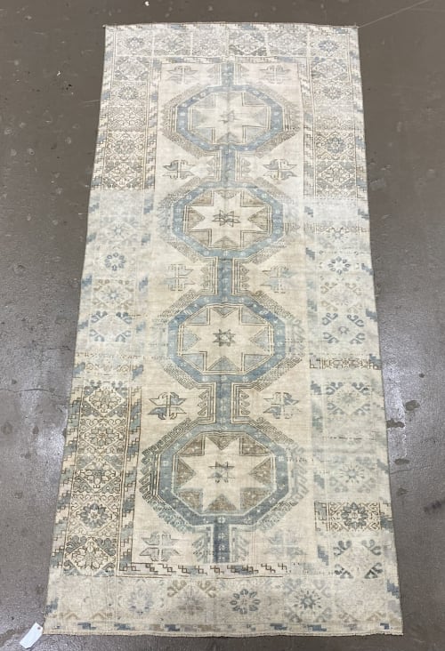 Vintage Turkish Rug Anatolian Runner | 5.1 x 12.9 | Small Rug in Rugs by Vintage Loomz