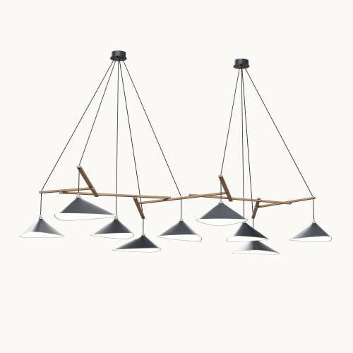 Emily Group of Nine Pendant Light – White Semi-Matte | Pendants by Daniel B