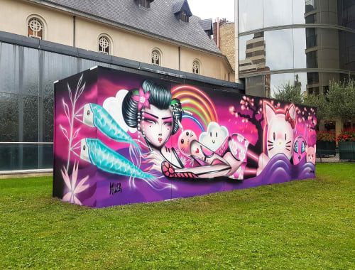Kawaii superstar | Murals by Kaldea | Mairie de Puteaux in Puteaux