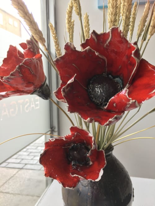 Red Poppy flower arrangement | Plants & Flowers by Park Ceramics and Gifts by Amanda Westbury