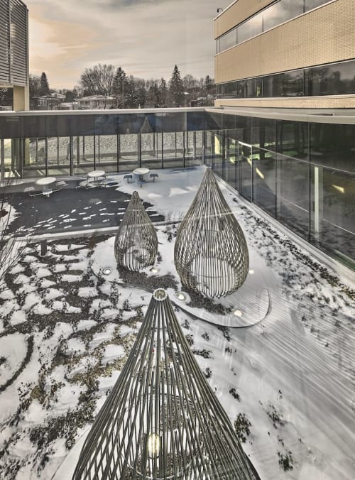 Raindrops | Public Sculptures by Linda Covit | Maisonneuve-Rosemont Hospital in Montréal