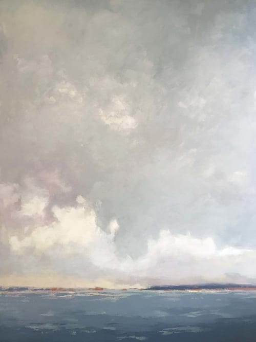 "Pastel Sky", 48" x 60" oil painting on canvas | Oil And Acrylic Painting in Paintings by Carrie Megan