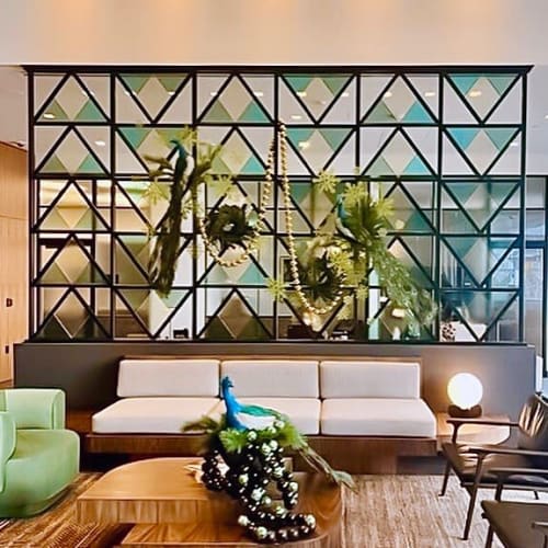 Stained Glass Screen | Divider in Decorative Objects by Debbie Bean | Cumulus in Los Angeles