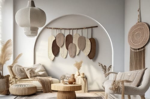 Large Macrame Feathers (10 Feathers) -multicolor | Macrame Wall Hanging in Wall Hangings by macramestories