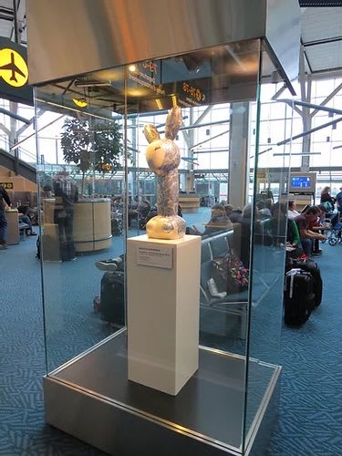 Lady Blue from the Miss Bunny series | Sculptures by Anyuta Studio | Vancouver International Airport in Richmond