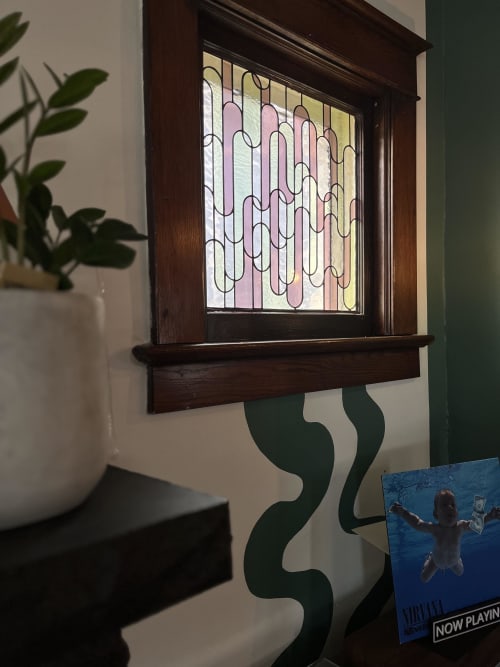 LIGNE Stained Glass Panel | Glasswork in Wall Treatments by Bespoke Glass