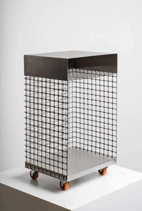 Mobile Stainless Accent Table | Side Table in Tables by Alust