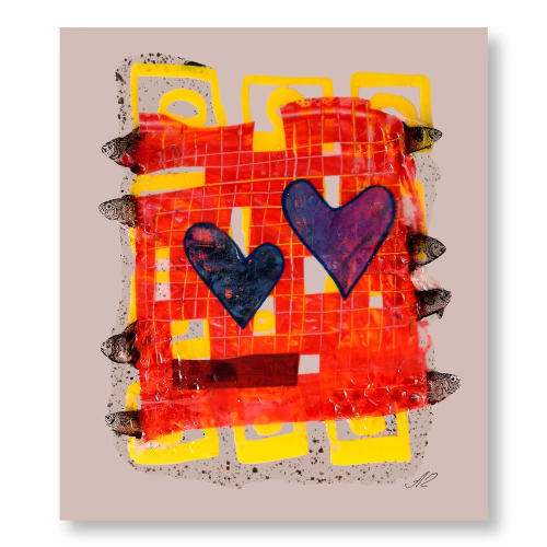 Fishearts | Mixed Media in Paintings by Nastia Craig