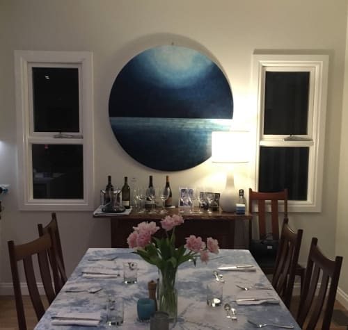 Commissioned Horizon Porthole | Paintings by Tricia Trinder Art