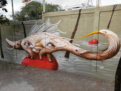 Mural | Street Murals by Andre Gonzaga Dalata | Belgo Bekaert Arames in Cidade Industrial