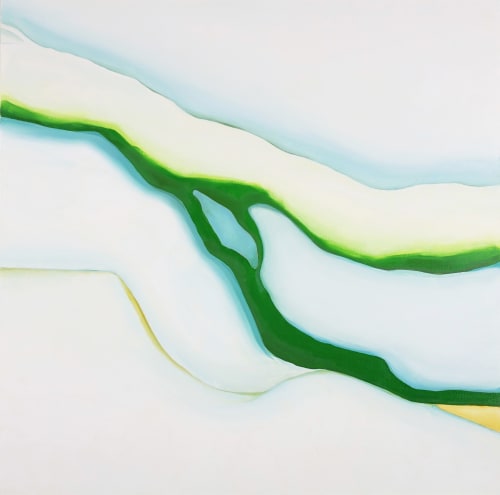 "The River Herself"  (Kansas River at Deep Creek) | Paintings by Lynn Benson | Travois in Kansas City