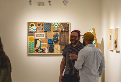 Wood Assemblage Mosaic | Art & Wall Decor by Adrian Landon Brooks | Preacher Gallery in Austin