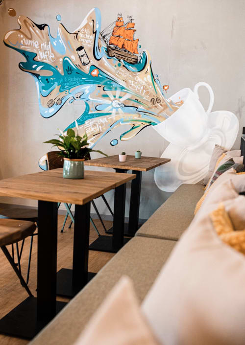 The World Of Coffee | Murals by VIERWIND | Tchibo Kaffeehaus Max in Bern