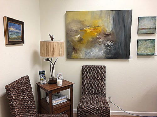 Shine On Oil Contemporary Abstract | Paintings by Strokes by Red - Red (Linda Harrison) | East End Gallery in Rosemary Beach