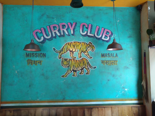 Curry Club mural | Murals by Hans Geyens aka Señor Color