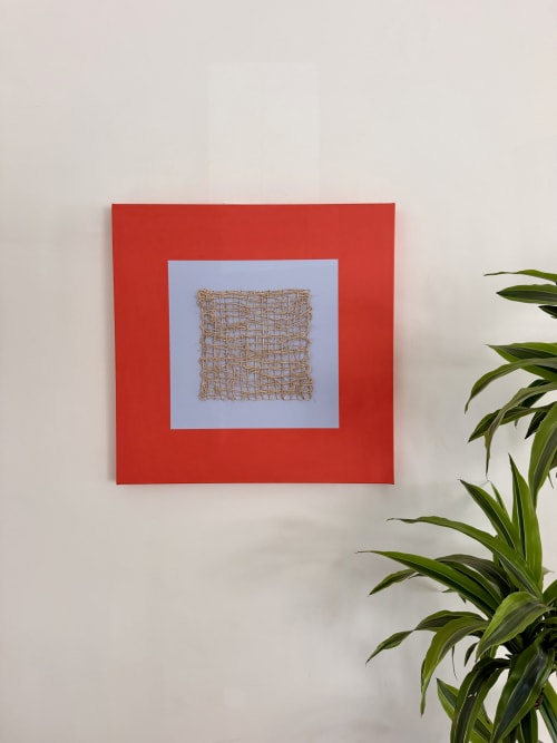 Desert Poppies Mixed Media Weaving | Tapestry in Wall Hangings by Sarah Lawrence