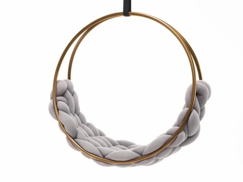 SWING PLAIT color variations with golden ring | Swing Chair in Chairs by Iwona Kosicka Design