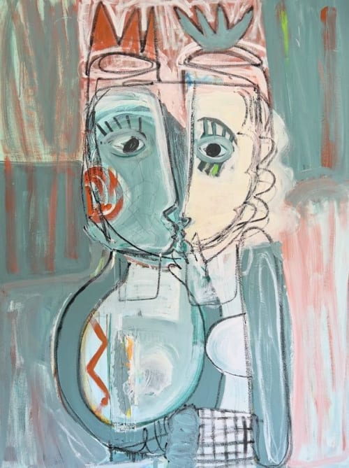 A Good Couple | Sold | Oil And Acrylic Painting in Paintings by Aleea Jaques