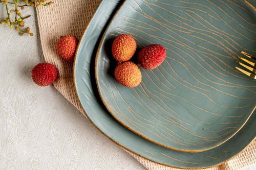 Blue Ceramic Dinnerware | Plate in Dinnerware by ShellyClayspot