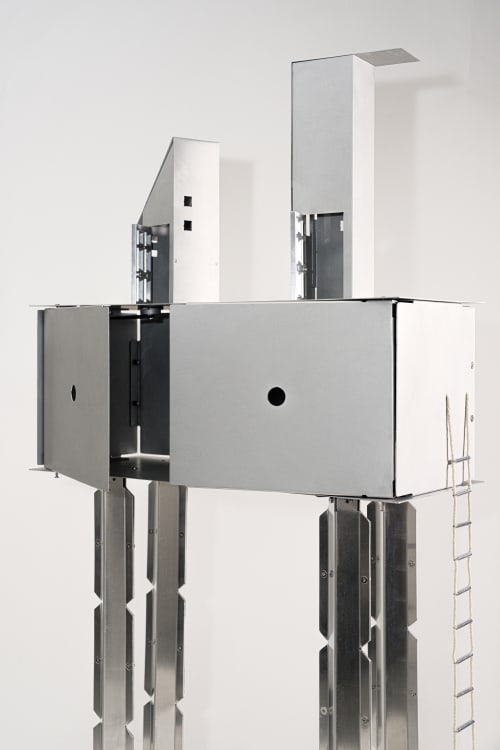 Interactive Aluminium Cabinet – Opposite Door Series | Storage by 4AM Product Design