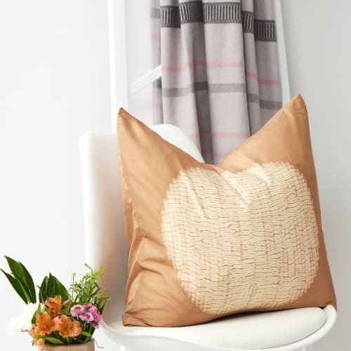 Shunya Gold Silk Pillow | Pillows by Studio Variously