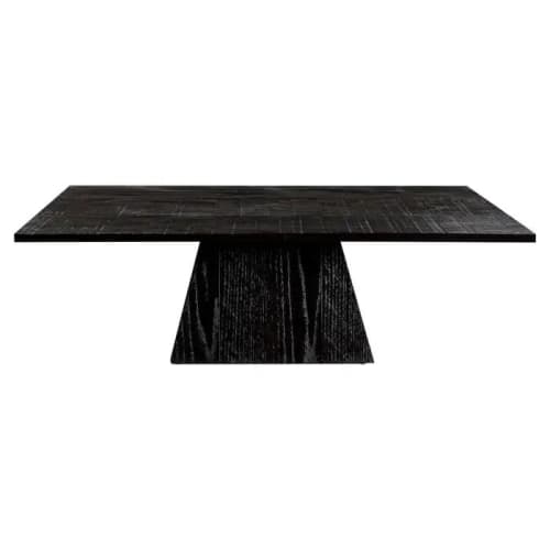 Brutal Black Oak Dining Table | Tables by NO AGE FURNITURE STUDIO