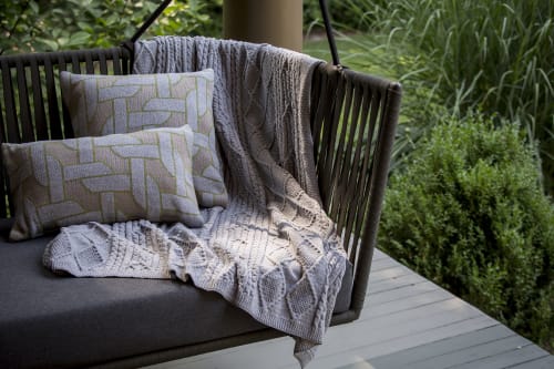 Knitted Throw and Pillows in Polypropylene & Polyplush | Pillows by Studio Twist | Private Residence - East Lake, Atlanta in Atlanta