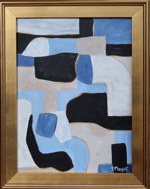 Cool Surroundings, 18 x 24, Modern Art on Canvas | Oil And Acrylic Painting in Paintings by Jeanne Player Fine Art