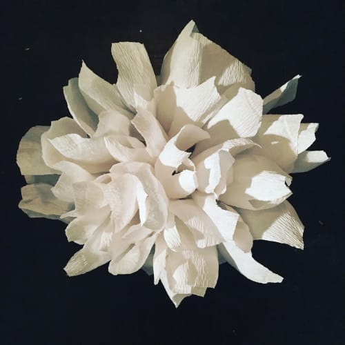 White Floral Wall Sculpture | Sculptures by Stephanie Echeveste