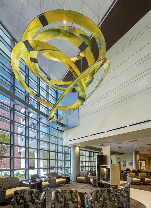 Heliocentric blown glass | Public Sculptures by Guy Kemper | Florida Hospital in Tampa
