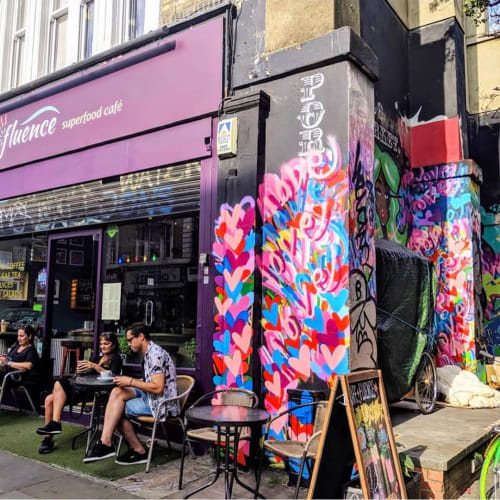 Love Mural | Street Murals by Chris Riggs | Cafe Fluence in London