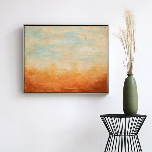 Morning Glow Encaustic Painting | Paintings by Linda Cordner