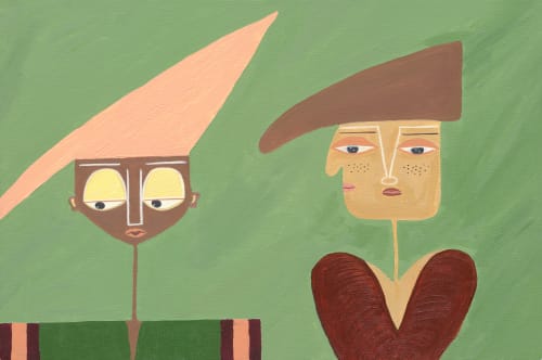 Difference Noted Contemporary Original Acrylic Painting | Oil And Acrylic Painting in Paintings by Chris Cammille for Mint and Fig