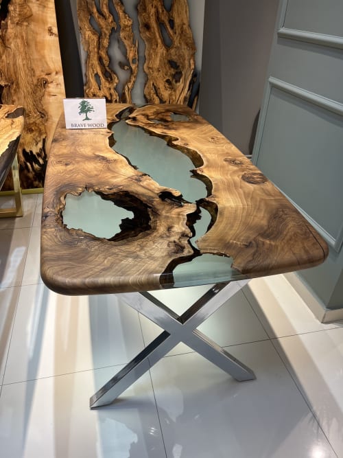 Dining room table, Dinner epoxy table, Kitchen dining table | Tables by Brave Wood