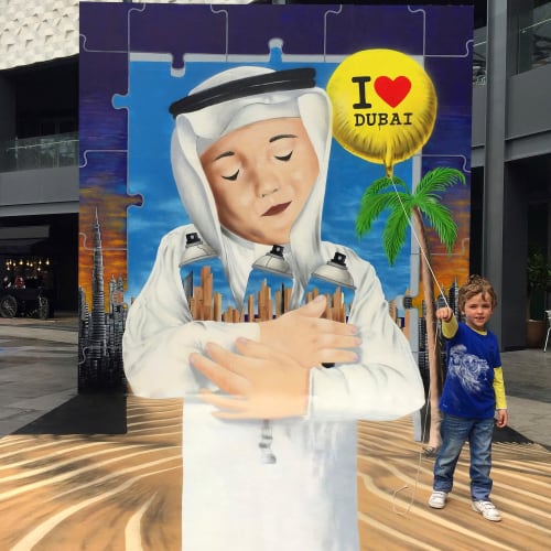 "I love Dubai" | Street Murals by MrKas