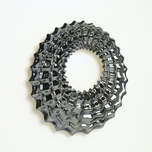 Echo Wall Sculpture in Palladium | Wall Hangings by by Alejandra Design