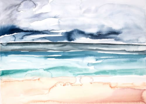 Tide No. 20 : Original Watercolor Painting | Paintings by Elizabeth Becker