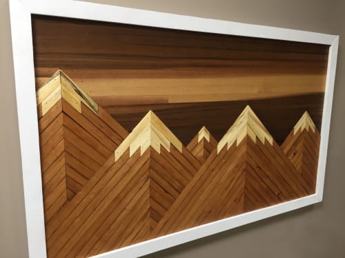 Wooden Mountain Wall Art | Art & Wall Decor by Handmades by Honkey