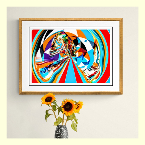 Abstract Colorful Art, "Reflected Pool" - Print | Paintings by Paul Manwaring Fine Art Prints
